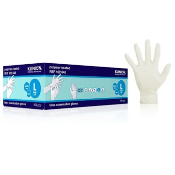 Klinion Latex-Handschuhe puderfrei Elfenbein 100 Stück