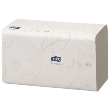 Tork Papierhandtuch advanced 2-lagig einfach gefaltet H3 weiß 3750 Stück