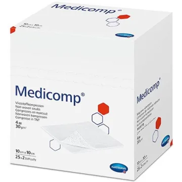 Medicomp Mullkompresse nonwoven steril 4-lagig 10x10cm