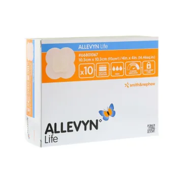 Allevyn Life Schaumstoffbandage 10,3x10,3cm 10 Stück