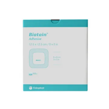 Biatain Adhesive Schaumstoffverband selbstklebend 12.5x12.5cm 10 Stück