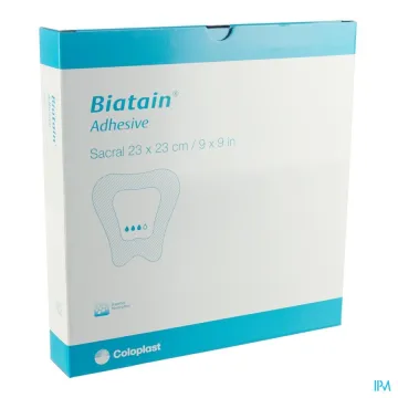 Biatain Adhesive Schaumstoffverband selbstklebend Kreuzbein 23x23cm