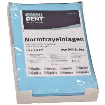 Cellulose Traypapier 18x28cm 250 Stück Hellblau