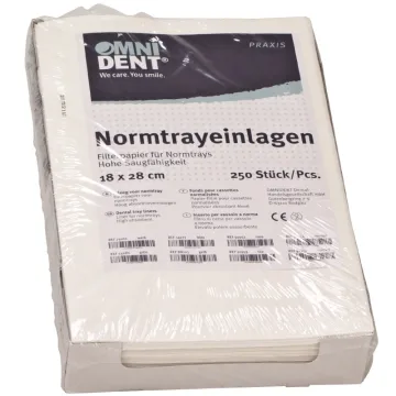 Cellulose Traypapier 18x28cm 250 Stück Weiß