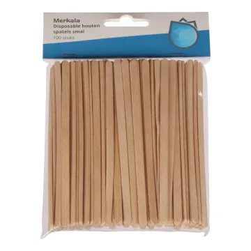 Einwegspatel aus Holz schmal 100 Stück