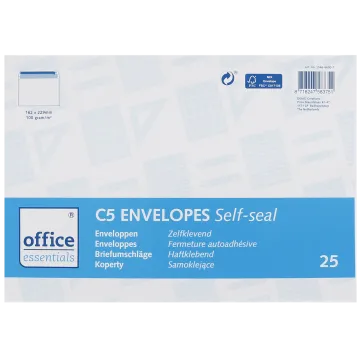 Enveloppen C5 zelfklevend 25 stuks