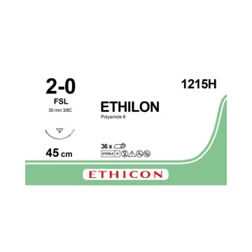 Ethilon Nahtmaterial 2-0 45cm FSL 1215H 36 Stück