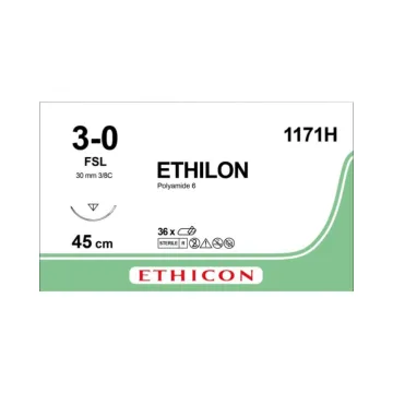 Ethilon hechtdraad 3-0 FSL 45cm 1171H