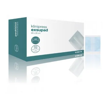 Klinion Exsupad schwere saugfähige Wundauflage unsteril 20x20cm Verpackung