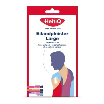 HeltiQ Inselpflaster Groß 8x15cm 5 Stück