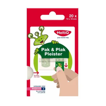HeltiQ Wrap & Stick Pflaster 72x19mm Grün