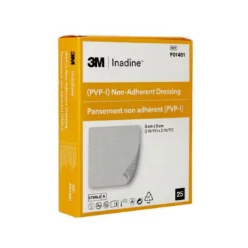 Inadine (povidonjodium) zalfgaas 5x5cm 25 stuks