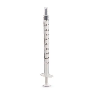 Injectiespuit 1ml tuberculine 2-delig