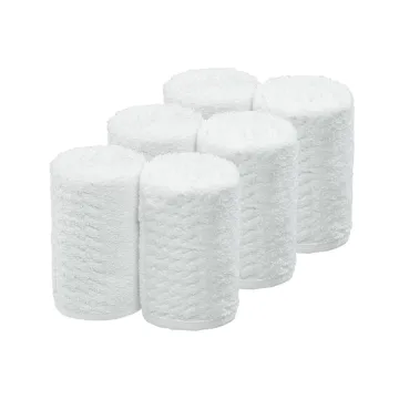 Katoenen handdoek voor stoomapparaat wit 6 stuks