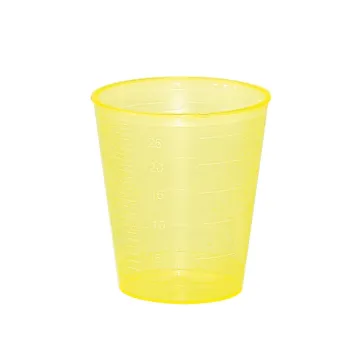 Medizinbecher (pp) 30 ml gelb 75 Stück