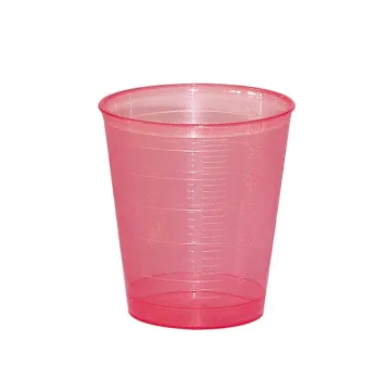 Medizinbecher (pp) 30 ml rot 75 Stück