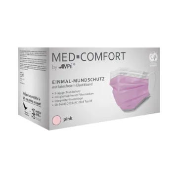Medische mondmaskers 3-laags (Type IIR) Roze 50 stuks