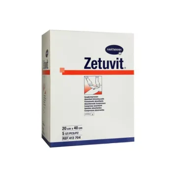 Zetuvit Saugeinlage steril 20x40cm 5 Stück