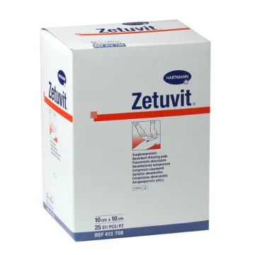 Zetuvit saugfähige Kompresse steril 10x10cm 25 Stück