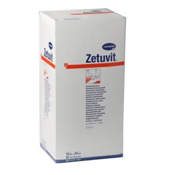 Zetuvit saugfähige Kompresse steril 10x20cm 25 Stück