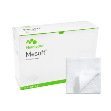 Mesoft Vliesstoff Kompresse 7,5x7,5cm 4-lagig 300 Stück