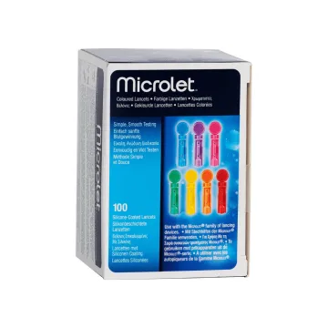 Microlet farbige Lanzetten 100 Stück