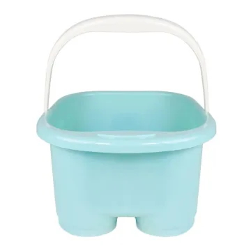 Pedicure voetenbad met rollers en handvat blauw