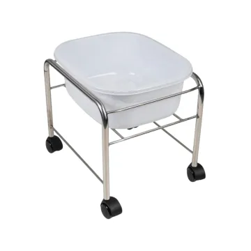 Pedicure voetenbad verrijdbaar chroom