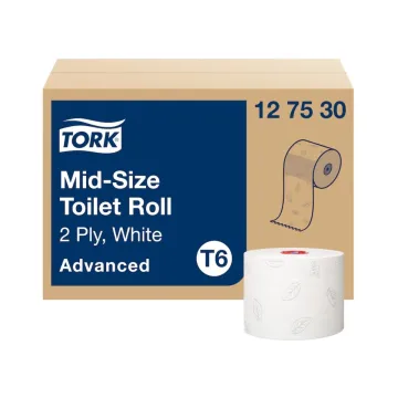 Tork Mid-size Toilettenpapier Weiß T6 Advanced 2-lagig 27 Rollen 