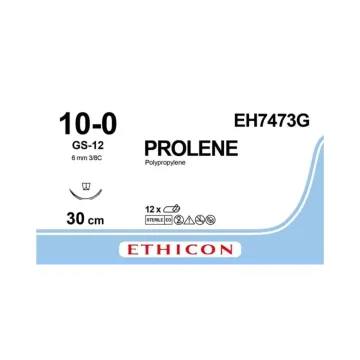 Prolene hechtdraad 10-0 GS-12 30cm EH7473G 12 stuks