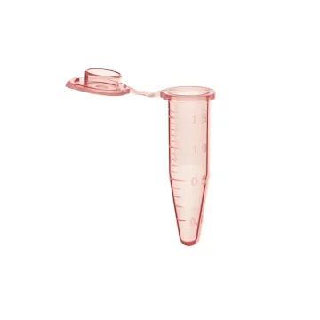 Reactiebuisje disposable PP 1,5ml rood met deksel 500 stuks
