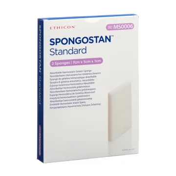 Spongostan standaard 7x5x1cm, 2 stuks