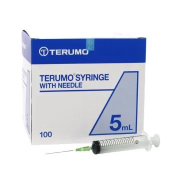 Terumo Spritze 5ml + 0,8x38mm (21G) Nadel 100 Stück