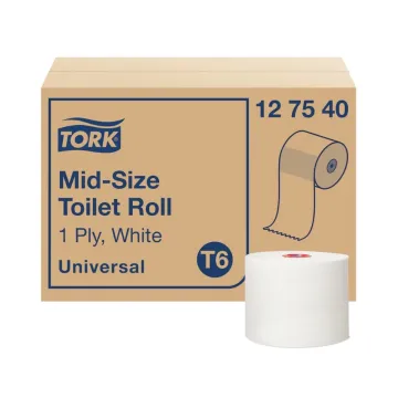 Tork Mid-size Toilettenpapier Weiß T6 1-lagig 27 Rollen 
