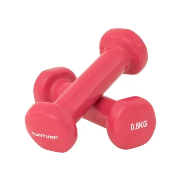 Tunturi Hanteln Vinyl 2x 0,5 kg Rosa