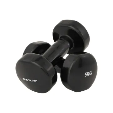 Tunturi Hanteln Vinyl 2x 5 kg Schwarz