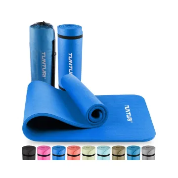 Tunturi NBR Fitnessmatte mit Tragetasche Blau