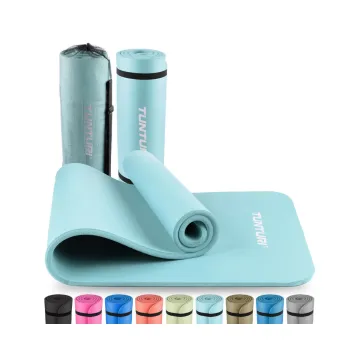 Tunturi NBR Fitnessmatte mit Tragetasche Hellblau