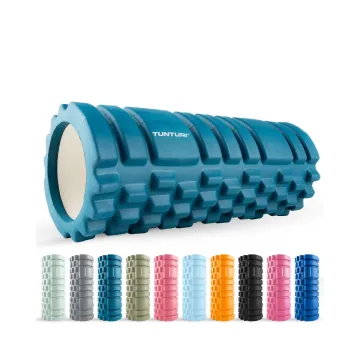 Tunturi Yoga Grid Schaumstoffrolle 33cm Petrol Blau