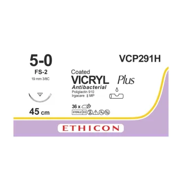 Vicryl hechtdraad Plus 5-0 (FS-2) VCP291H 36 stuks