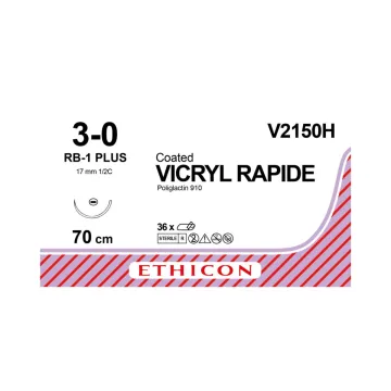 Vicryl Rapide hechtdraad 3-0 70cm RB-1 Plus V2150H 36 stuks