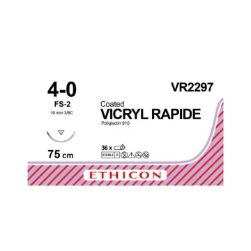 Vicryl Rapide hechtdraad 4-0 75cm FS-2 VR2297 36 stuks