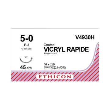 Vicryl Rapide Nahtmaterial 5-0 45cm P-3 Prime V4930H 36 Stück