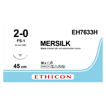 Seidennaht 2-0 45cm FS-1 EH7633H 36 Stück