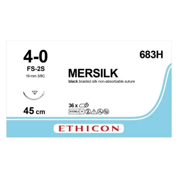 Seidennaht 4-0 45cm FS-2S 683H 36 Stück