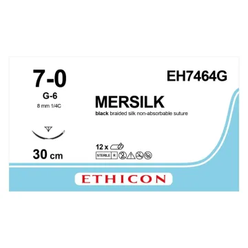 Seidennaht 7-0 G-6 Prime 30cm EH7464G 12 Stück