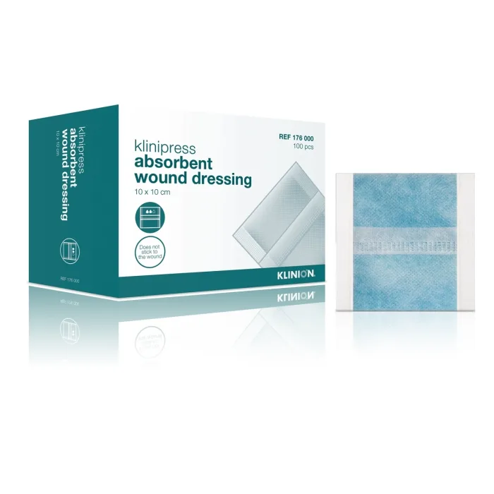 Klinion absorberend wondverband zwaar pulp vulling 10x10cm