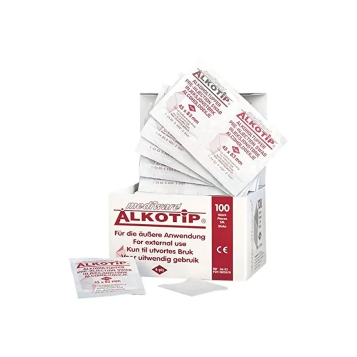 Alkotip Alcoholdoekjes large 90x110mm 100 stuks