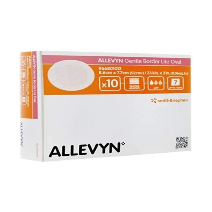 Allevyn Gentle Border Lite Oval 8.6x7.7cm Klein 10 Stück