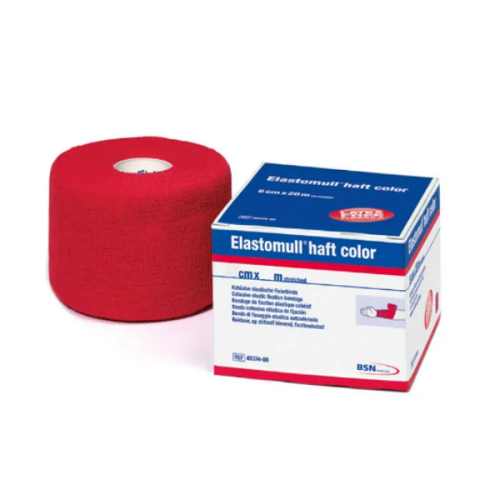 Elastomull Haft Farbe Rot 10cm x 20m 1 Rolle